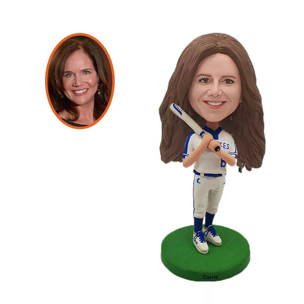 Chic Baseball Player Custom Bobblehead