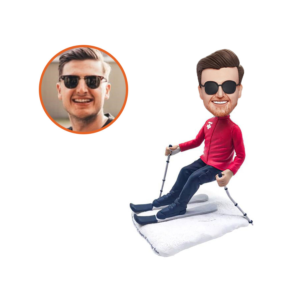 Coolest Man Skier Custom Bobblehead