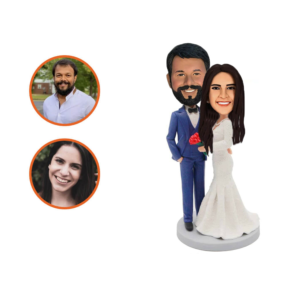 Couple In Wedding Dress Custom Wedding Bobblehead