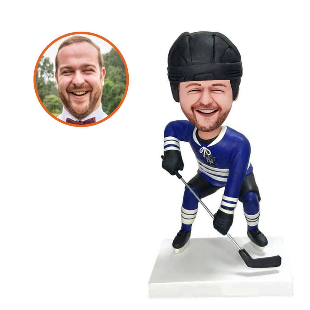 Hockey Player Man Custom Bobblehead