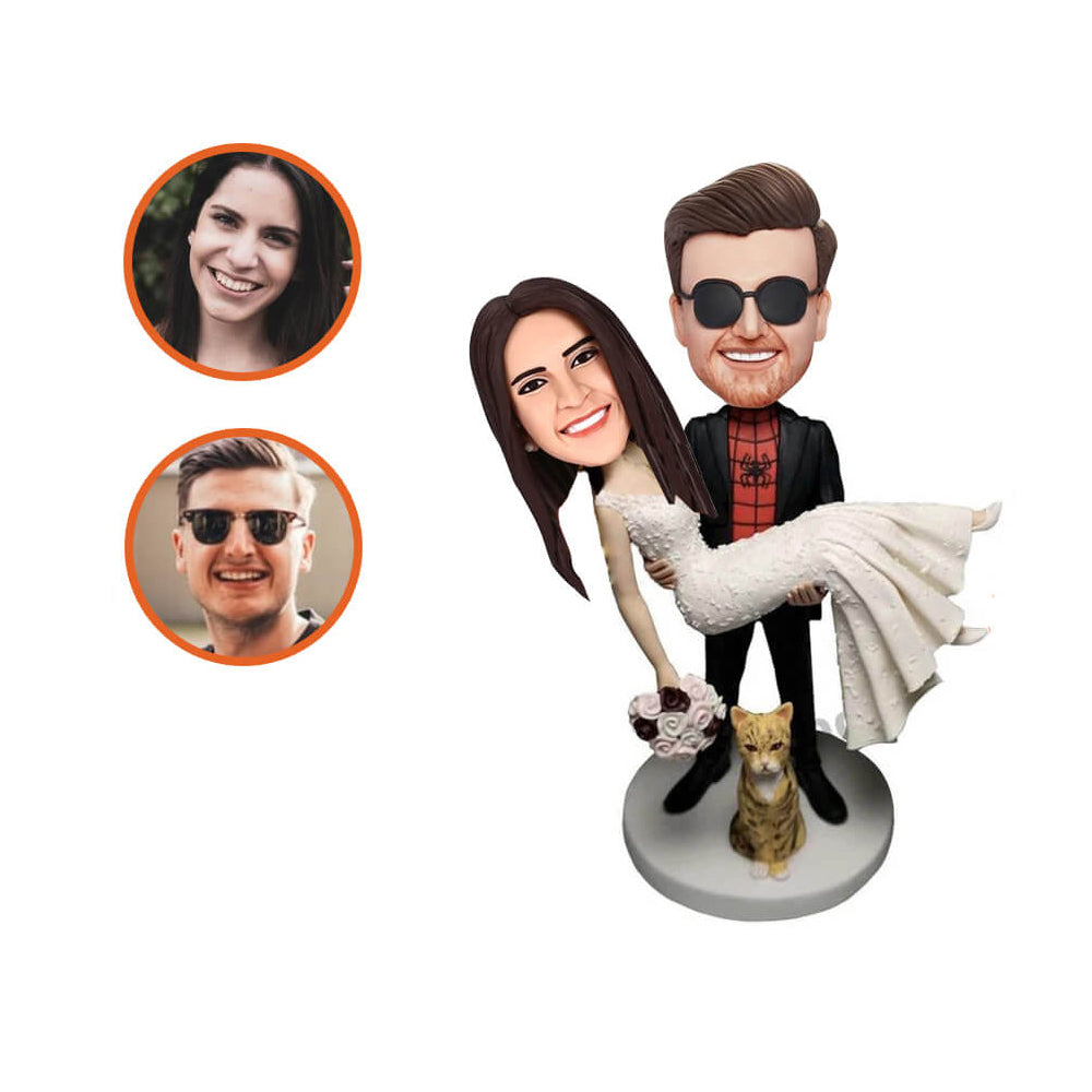 Hug with Love Wedding Custom Bobblehead