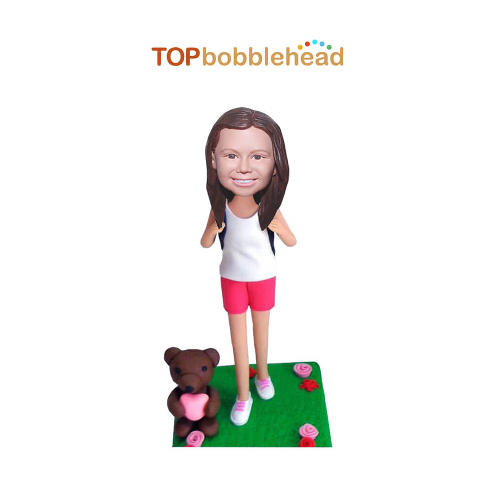 Little Student Girl Custom Bobbleheads
