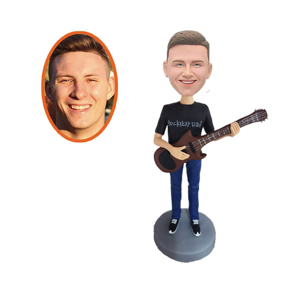 Male Plays Guitar Custom Bobblehad