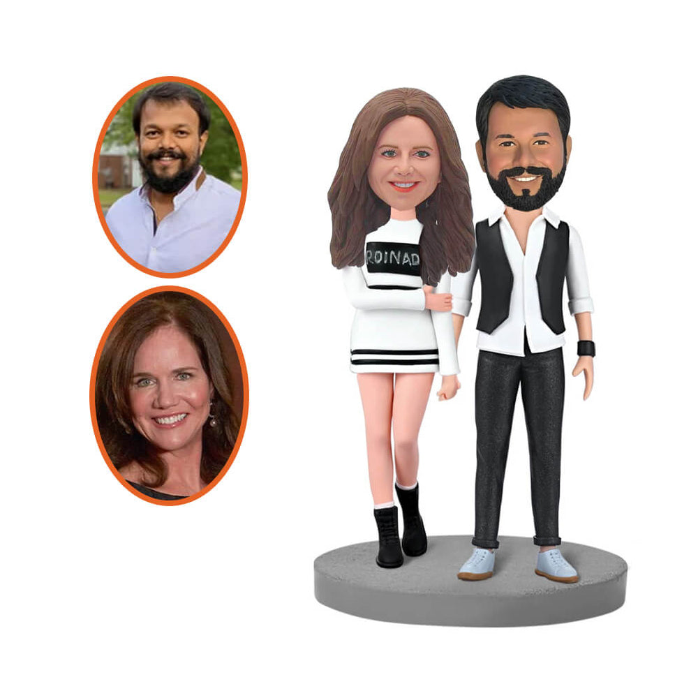 Modern Couple Custom Bobblehead