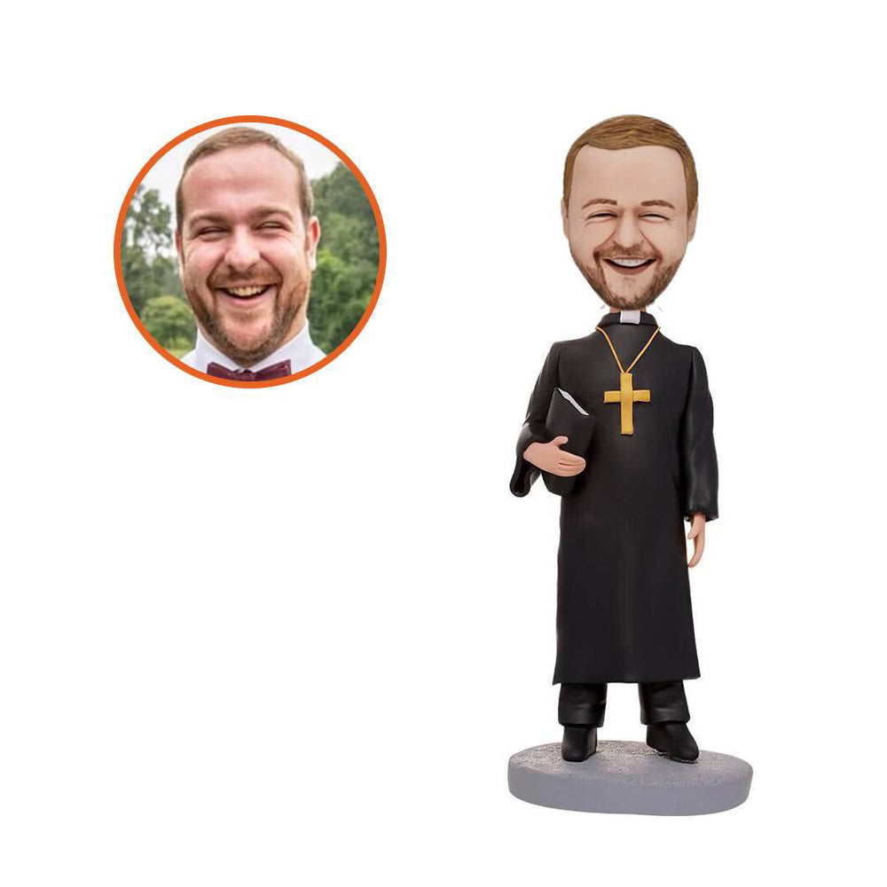 Priest with Black Clothe Custom Bobblehead