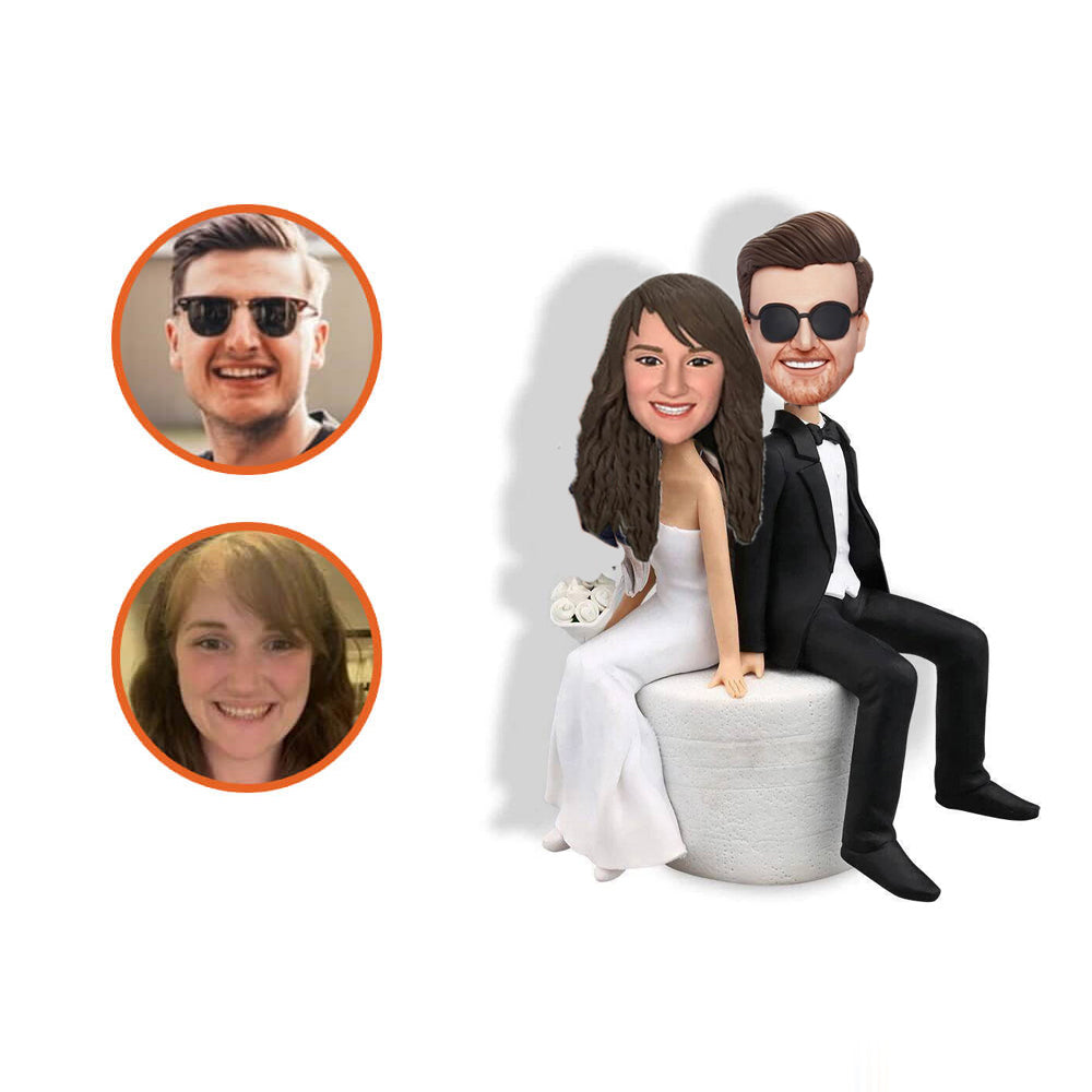 Sweet Back to Back Wedding Anniversary Custom Bobblehead