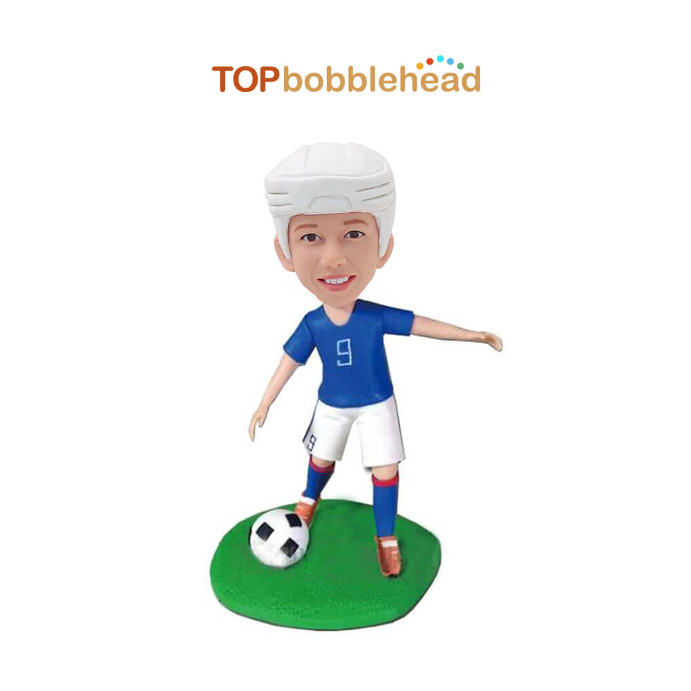 Boy Playing Football Custom Bobbleheads