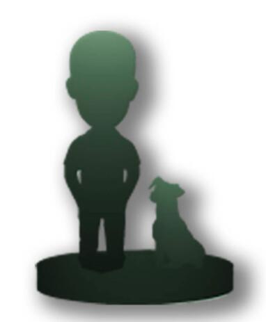 Woman And Pet Fully Custom Bobblehead